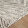 Kaye 10 x 7 Modern Area Rug, Soft Fabric Dotted Gray Brown Chevron, Large