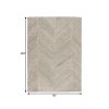Kaye 10 x 7 Modern Area Rug, Soft Fabric Dotted Gray Brown Chevron, Large