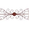 Traditionally Carved Metal Wall Plaque With Scrollwork, Brown