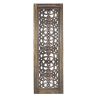 Benzara Floral Hand Carved Wooden Wall Panels, Assortment of Two, Brown