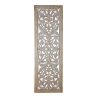 Attractive Mango Wood Wall Panel Hand Crafted With Intricate Details, White