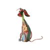 17 Inch Decorative Metal Dog Sculpture, Multicolor