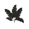 35 Inch Tropical Metal Palm Leaf Wall Mount Accent Decor, Brushed Green, Antique Yellow, Black