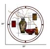 Aesthetically Charmed Round Metal Wall Decor, Multicolor