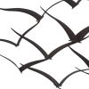 Benzara Metal Flock of Flying Birds Wall Decor,  Black