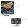 2 Piece Twin Size Quilt Set with Nature Inspired Print, Multicolor
