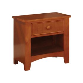 Omnus Wood Night Stand, Oak Finish