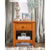 Omnus Wood Night Stand, Oak Finish