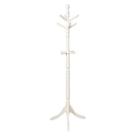 Prismo Transitional Style Coatrack, White