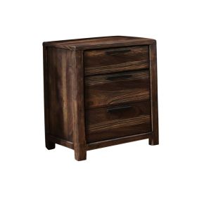 Hankinson Transitional Style Night Stand, Rustic Natural Tone