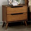 Lennart Mid Century Modern Nightstand, Light Oak