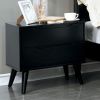 Lennart Mid Century Modern Nightstand, Black