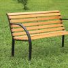 Dumas Transitional Style Patio Bench, Natural Oak