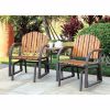 Perse Contemporary Rocking Chair Set, Oak Finish