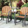 Perse Contemporary Rocking Chair Set, Oak Finish
