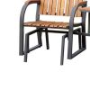 Perse Contemporary Rocking Chair Set, Oak Finish