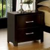 Janine Transitional Night Stand In Espresso Finish