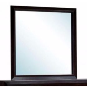 Rectangular Wooden Frame Mirror with Mounting Hardware, Espresso Brown