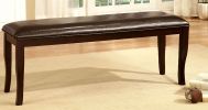 Woodside II Transitional Bench,  Espresso