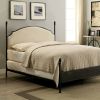 Transitional Full Size Bed with Ball Finials, Black
