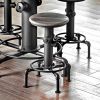 Fire Hydrant Shape Metal Counter Height Chair, Set of 2, Antique Black