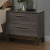 Manvel Contemporary Style Night Stand, Antique Gray