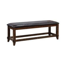 Meagan I Transitional Style Bench , Brown Cherry