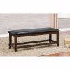 Meagan I Transitional Style Bench , Brown Cherry