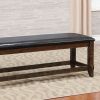 Meagan I Transitional Style Bench , Brown Cherry