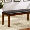 Hillsview I Transitional Style Bench , Brown Cherry