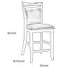Woodside II Transitional Counter Height Chair, Set Of 2
