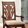 Petersburg I Traditional Arm Chair, Cherry Finish, Set of 2