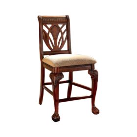 Petersburg II Traditional Counter Height Chair, Cherry Finish, Set of 2