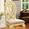 Wyndmere Traditional Side Chair, Cream Finish, Set of 2