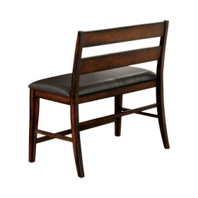Dickinson II Cottage Counter Height Bench Dark Cherry Finish