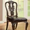 Bellagio Traditional Side Chair With Leather Upholstery, Set Of 2
