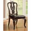 Bellagio Traditional Wooden Carving Side Chair, Set of 2