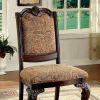 Bellagio Traditional Wooden Carving Side Chair, Set of 2
