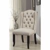 SANIA I Rustic Side Chair, Antique Black Finish, Set of 2