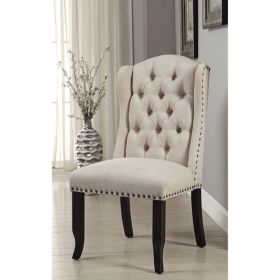 SANIA I Rustic Side Chair, Antique Black Finish, Set of 2