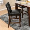 MARSTONE II Transitional Counter Height Chair, Brown Cherry & Black, Set of two