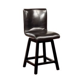 Hurley Counter Height Chair, Black Finish, Set of 2