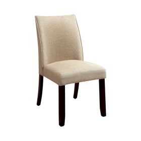 Cimma Contemporary Side Chair Withivory Flax Fabric - Set Of 2