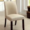 Cimma Contemporary Side Chair Withivory Flax Fabric - Set Of 2