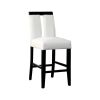 Luminar II Contemporary Counter Height Chair, White And Black Finish, Set of 2