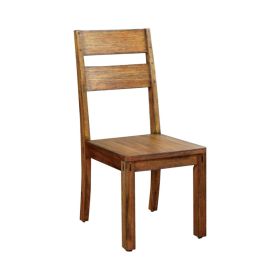 Frontier Rustic Side Chair, Natural Teak Finish, Set of 2