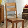 Frontier Rustic Side Chair, Natural Teak Finish, Set of 2