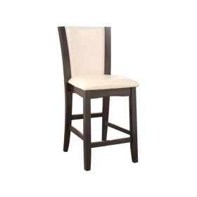 Manhattan III Contemporary Counter Height Chair With White, Gray Finish, Set of 2