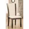 Manhattan I Contemporary Side Chair With White Pu, Set Of 2