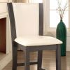 Manhattan I Contemporary Side Chair With White Pu, Set Of 2